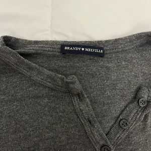 Brandy Melville Dark Grey Long sleeve Tshirt